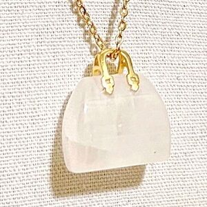 Clear Quartz Purse Necklace